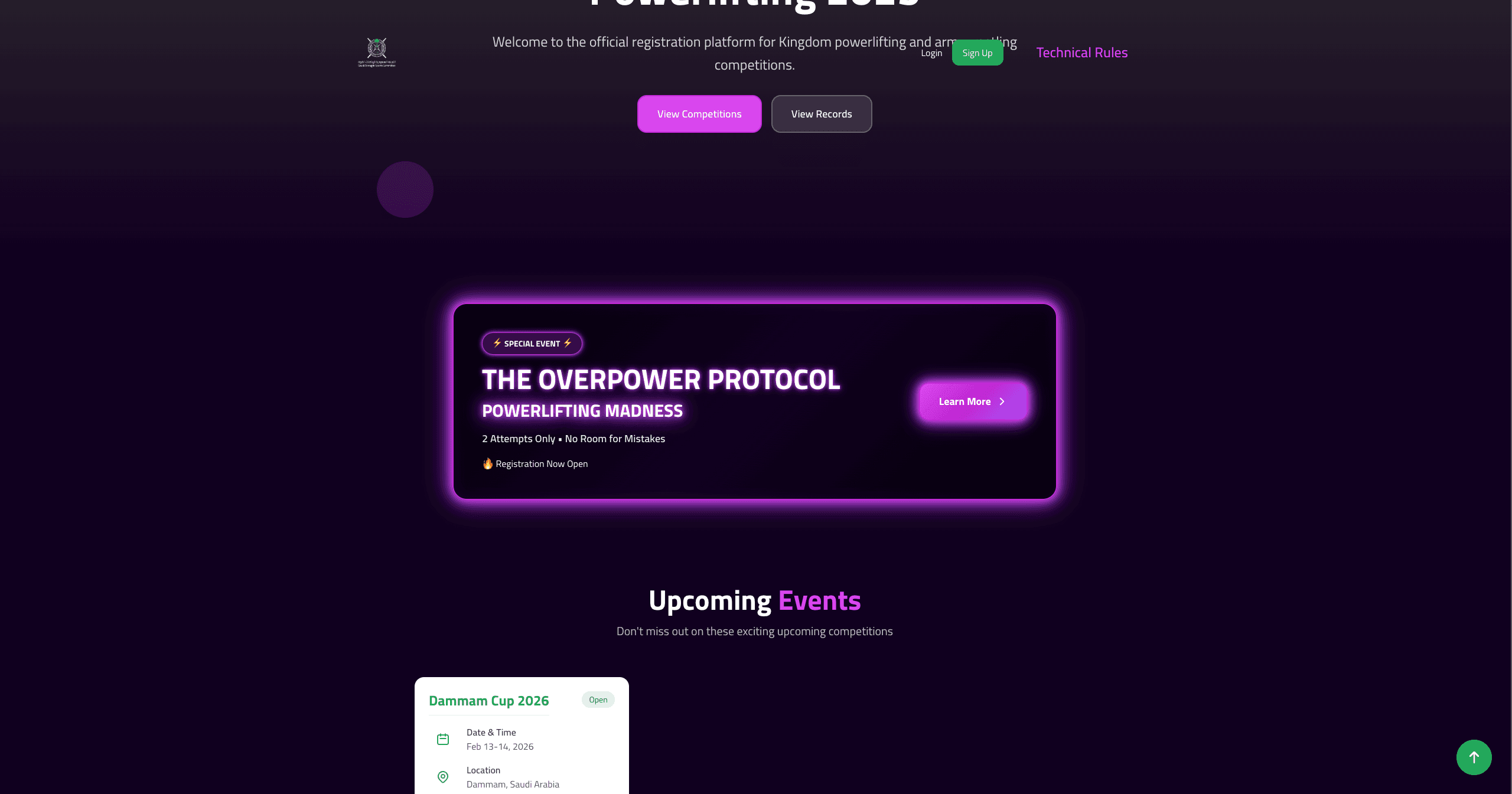 Event Landing Pages